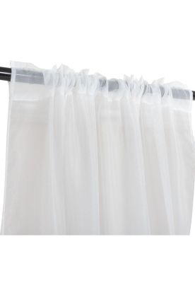 Set Cortina Velo Liso Para Tubo 140X220 Cm - Marfil