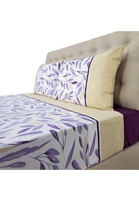 Imagen 1 del producto Sábanas 144H Estampadas Flores De Invierno Moradas King