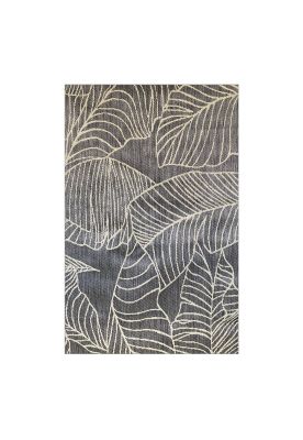 Alfombra 133 X 190 Natura Hojas Gris