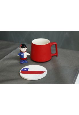 Imagen 2 del producto Set Porta Vasos Bandera Chile 10Cm