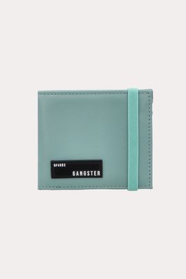 Billetera Deluxe Con Elastico Pu Verde Gangster