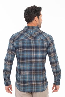 Imagen 2 del producto Camisa Ml Franela Northwood Azul Marino Gangster