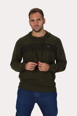 Plus Tejido Etch Oliva Oscuro Gangster