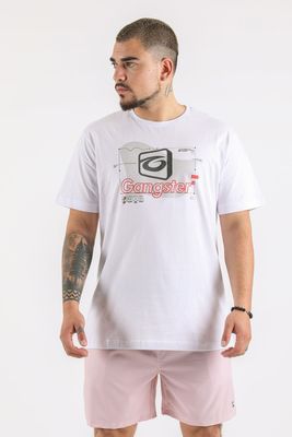 Plus Polera Mc Básica Cosmic Blanco Gangster