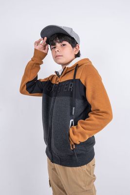 Imagen 2 del producto Teen Polerón Fullzipper Fleece Fun Negro Gangster