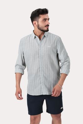 Camisa ML Fake Linho Garfield Beige