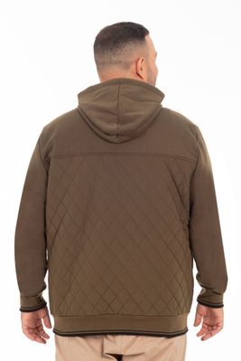 Imagen 2 del producto Plus Poleron Hibridas Patchwork Verde Oliva Oscuro Gangster