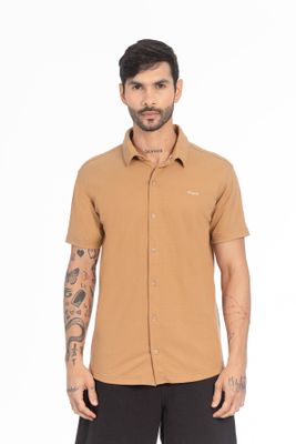 Camisa Camisa Textura Howard Café Claro
