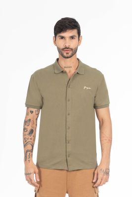 Camisa Camisa Textura California Verde