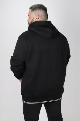 Imagen 2 del producto Plus Poleron Full Zipper Jacquard Sherpa Solaris Negro Gangster