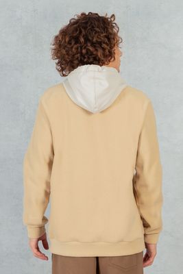 Imagen 2 del producto Poleron Full Zipper Fleece Suqare  Beige Overcore