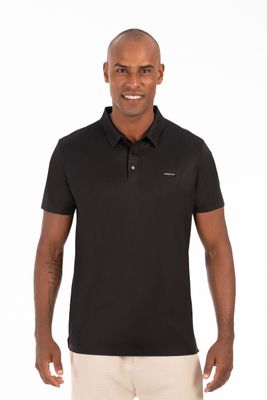 Polera Polo Poliamida Columbia Negro