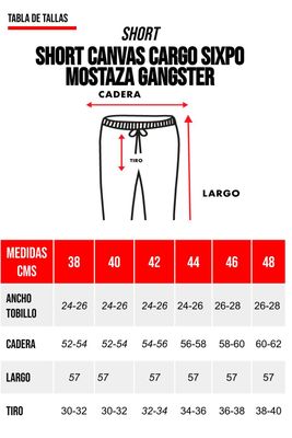 Short Canvas Cargo Sixpo Mostaza Gangster