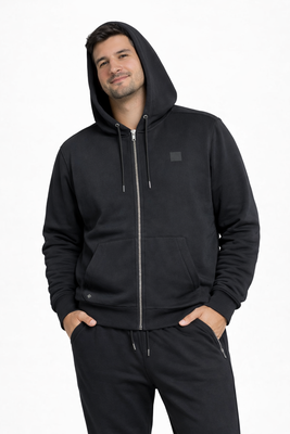 Imagen 1 del producto Plus Poleron Fullzipper Loop Negro