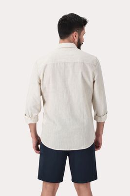 Imagen 2 del producto Camisa ML Fake Linho Tucuma Beige Gangster