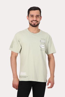 Polera Mc Básica Loose Fit  Verde Gangster