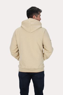 Imagen 2 del producto Poleron Full Zipper Jacquard Sherpa Nebula Beige Gangster
