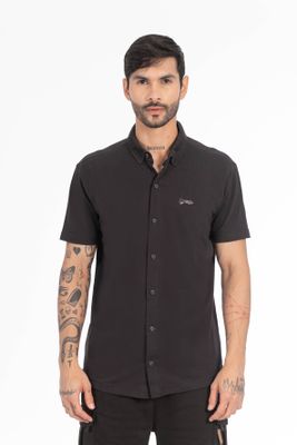 Camisa Camisa Textura Roos Azul Marino