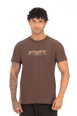 Polera Mc Textura Bedford Café Oscuro