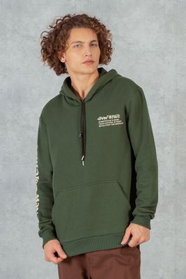 Poleron Hoodie Fleece CoreX Verde Overcore