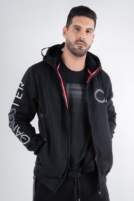 Polerón Full Zipper Fleece Power Negro Gangster