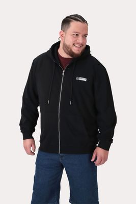 Plus Poleron Fullziper Fleece Logan Negro