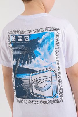 Imagen 2 del producto Teen Polera Mc Básica Montego Blanco Gangster