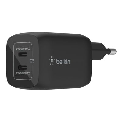 Imagen 1 del producto Cargador 65W Max 2x USB-C Belkin Negro