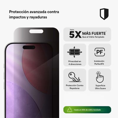 Imagen 2 del producto Protector de pantalla ZAGG para iPhone 17 Pro Privacy XTR