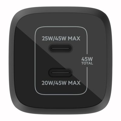 Imagen 2 del producto Cargador 45W Max 2x USB-C Belkin Negro