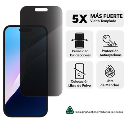 Imagen 2 del producto Lámina Glass Elite con privacidad para iPhone 16/15