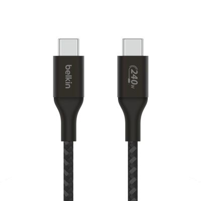 Imagen 1 del producto Cable USB-C a USB-C 240W de 2.0 Mt trenzado Belkin Negro
