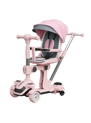 Triciclo Scooter 2 En 1 LuBabycas Rosado LuBabycas
