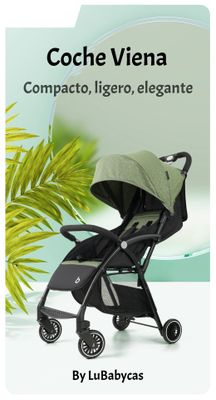 Imagen 2 del producto Coche De Paseo Últra Compacto Liviano Viena Gris LuBabycas