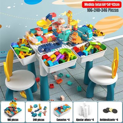 Imagen 2 del producto Mesa de Bloques 346 Piezas Y 2 Sillas By LuBabyacs