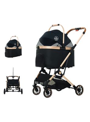 Coche Para Mascotas Premium 2 En 1 C106 Negro LuBabycas