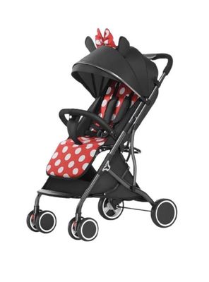 Coche De Paseo Compacto Con Accesorios Lubabycas Rojo