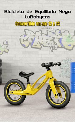 Imagen 2 del producto Bicicleta de Equilibrio Convertible Aro 12 y 14 Rosada