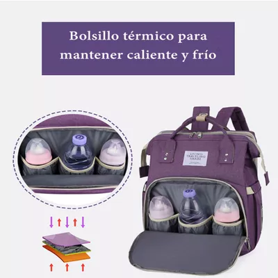 Imagen 2 del producto Mochila Maternal 3 En 1 Con Cunita Lubabycas Negra