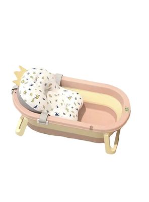 Bañera Plegable Con Termómetro Cojin Y Más Accesorios Rosada