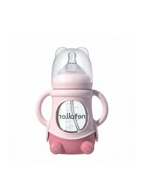 Imagen 2 del producto Mamaderas Con Chupetes Y Protector Lubabycas Rosada