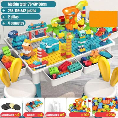 Imagen 2 del producto Mesa de Bloques 342 Piezas Y 2 Sillas By LuBabyacs