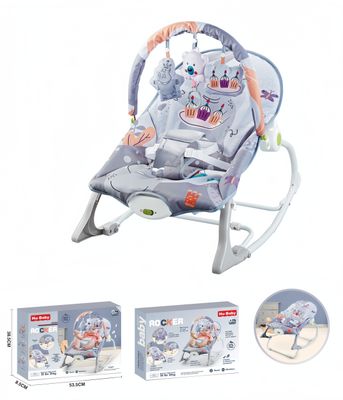 Imagen 2 del producto Silla Nido Mecedora Con Vibración y Melodía Gris LuBabycas