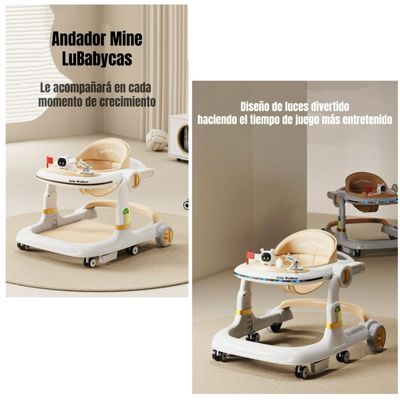 Imagen 2 del producto Andador Caminador Con Manilla Y Luces Mine Negro LuBabycas