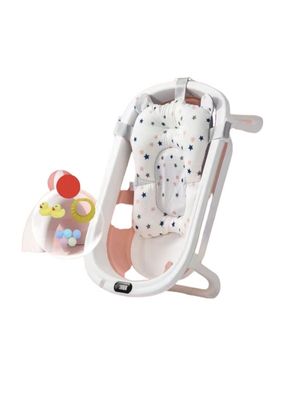 Bañera Plegable Con Cojín Y Más Accesorios Rosada Lubabycas