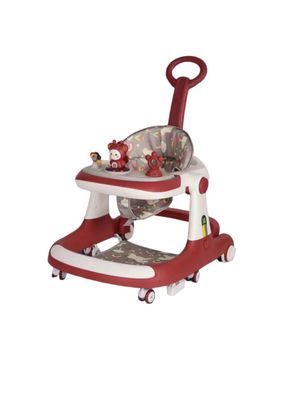 Andador Caminador 5 En 1 Con Apoya Pies Lubabycas Rojo