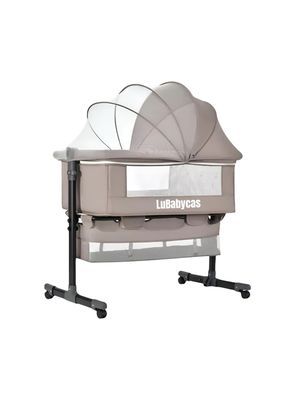 Cuna Colecho One Con Mosquitero Colchón Cafe LuBabycas