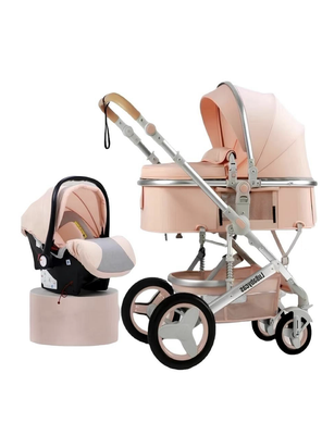 Imagen 2 del producto Coche Travel System Con Accesorios Rosado LuBabycas