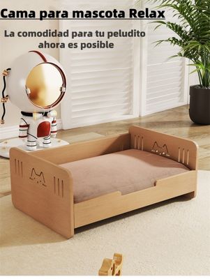 Imagen 2 del producto Cama Para Mascotas Madera Con Colchón 40x60cm By LuBabycas