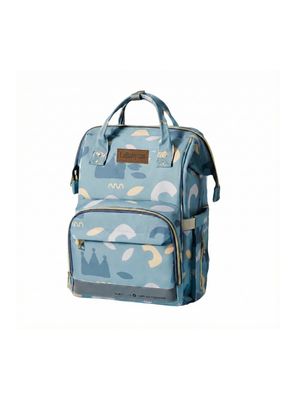 Mochila Maternal Impermeable Con Usb Lubabycas Azul
